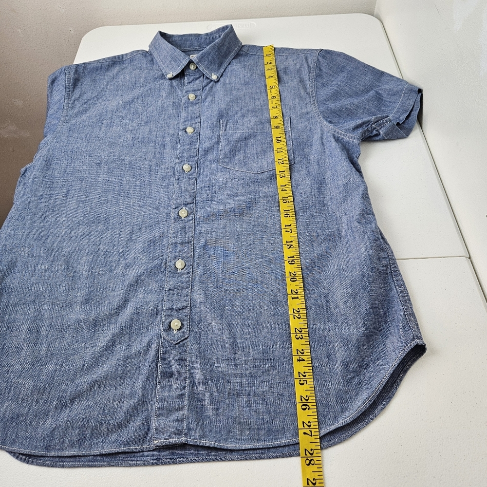 Bonobos Men's Cotton Chambray Short Sleeve Standard Fit Button Down Shirt M - Picture 8 of 8